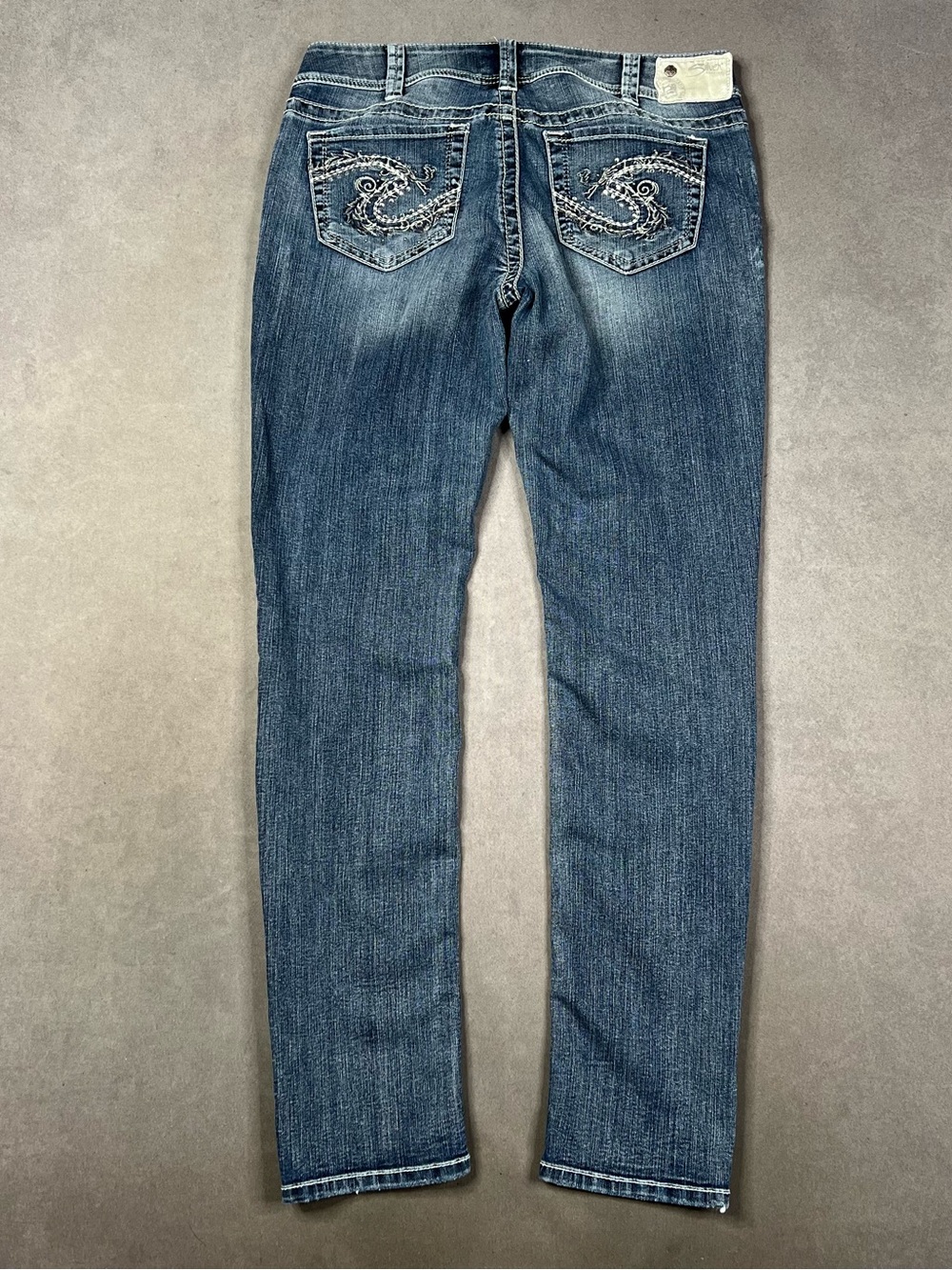 Silver Jeans Medium Blue Jeans with Embroidered Back Pockets